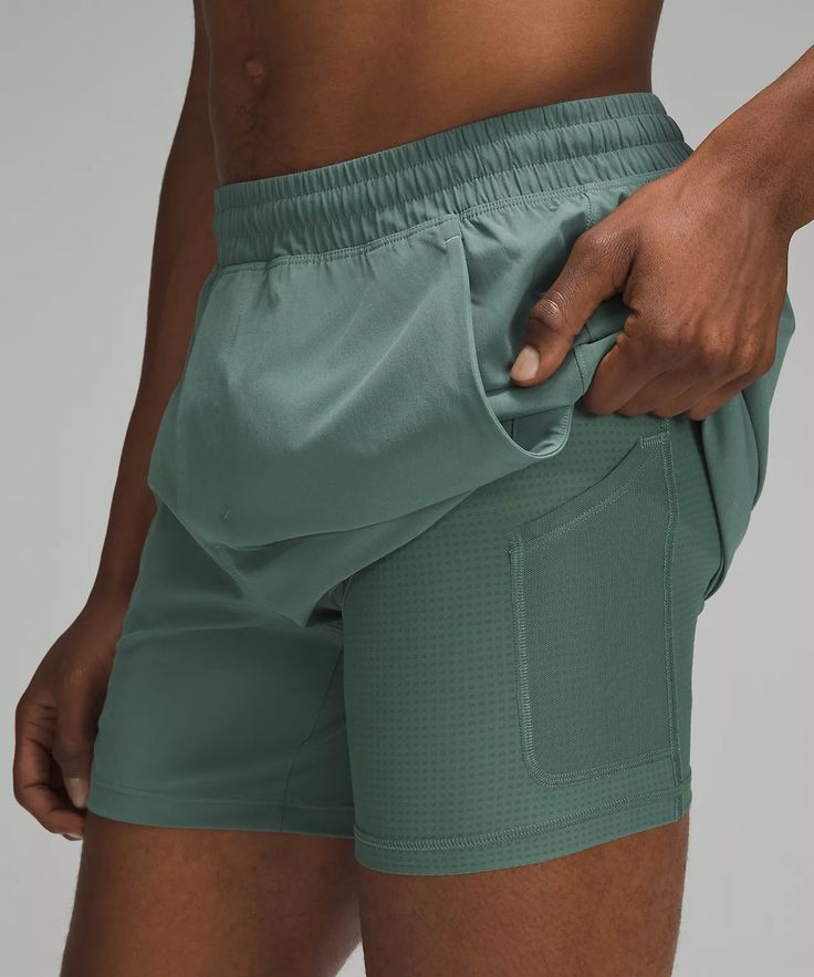 Pace Breaker Lined Short 5" | Men's Shorts | lululemon Green Outdoor Activewear With Side Pockets, Sporty Lululemon Activewear With Pockets, Functional Lululemon Activewear With Side Pockets, Lululemon Activewear With Pockets For Gym, Lululemon Gym Activewear With Pockets, Nylon Activewear With Functional Pockets, Functional Nylon Activewear With Pockets, Sporty Activewear With Side Pockets For Travel, Versatile Green Activewear With Pockets