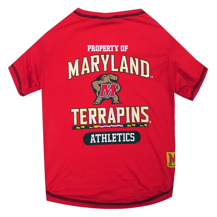 This Pets First Maryland Terrapins T-Shirt is an official NCAA licensed pet shirt with your favorite team's name and logo. These team t-shirts are a must-have for any true NCAA fan who loves their dog as much as they love their team. You and your furry pal can celebrate your favorite team together, strengthening the bond between pet and Pet Parent with decorated team graphics you'll both love! Features: Team name and logo Includes:1 Maryland Terrapins Tee Intended For: Dogs Gender: Boy or Girl M Inspiration Pics, Dog Jersey, Maryland Terrapins, Pet Gear, Pet Shirts, Dogs Tee, Home Team, Team T Shirts, Cat T