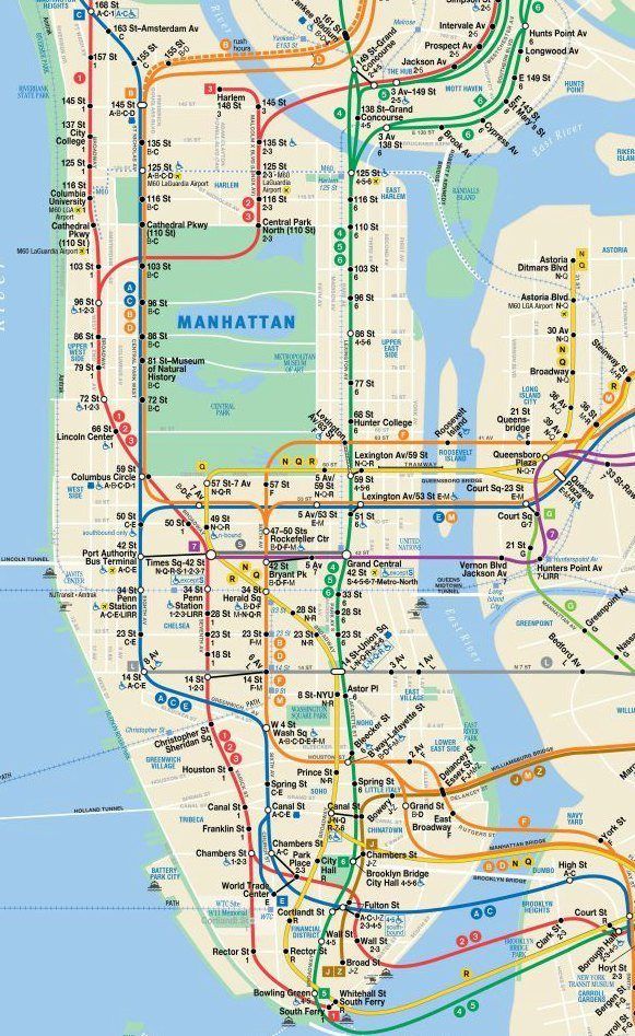 the new york subway map is shown