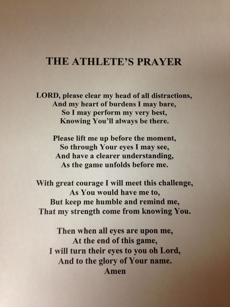 an open book with the words'the athlete's prayer '