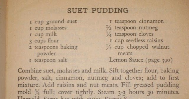 an old recipe book with instructions for pudding