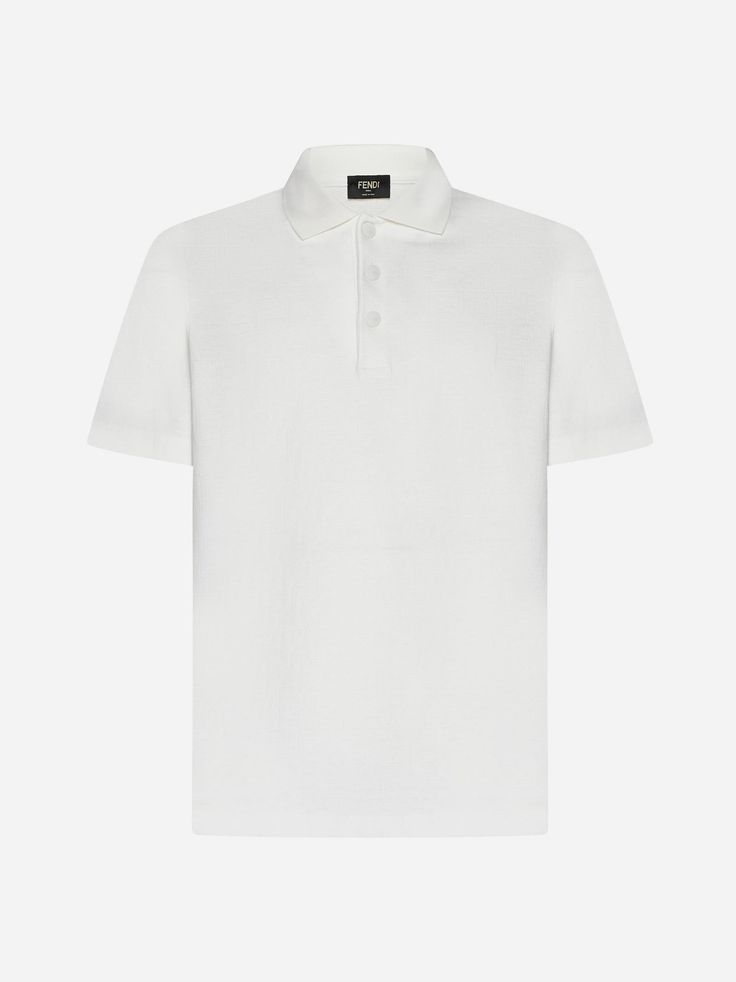 100% Cotton Luxury Short Sleeve Polo Shirt, Luxury Collared Polo Shirt For Formal Occasions, Designer Collared Polo Shirt For Formal Occasions, Luxury White Short Sleeve Polo Shirt, Luxury Fitted Short Sleeve Polo Shirt, Fitted Short Sleeve Luxury Polo Shirt, Luxury Formal Polo Shirt, Modern Formal Polo Shirt With Polo Collar, Luxury Fitted White Polo Shirt