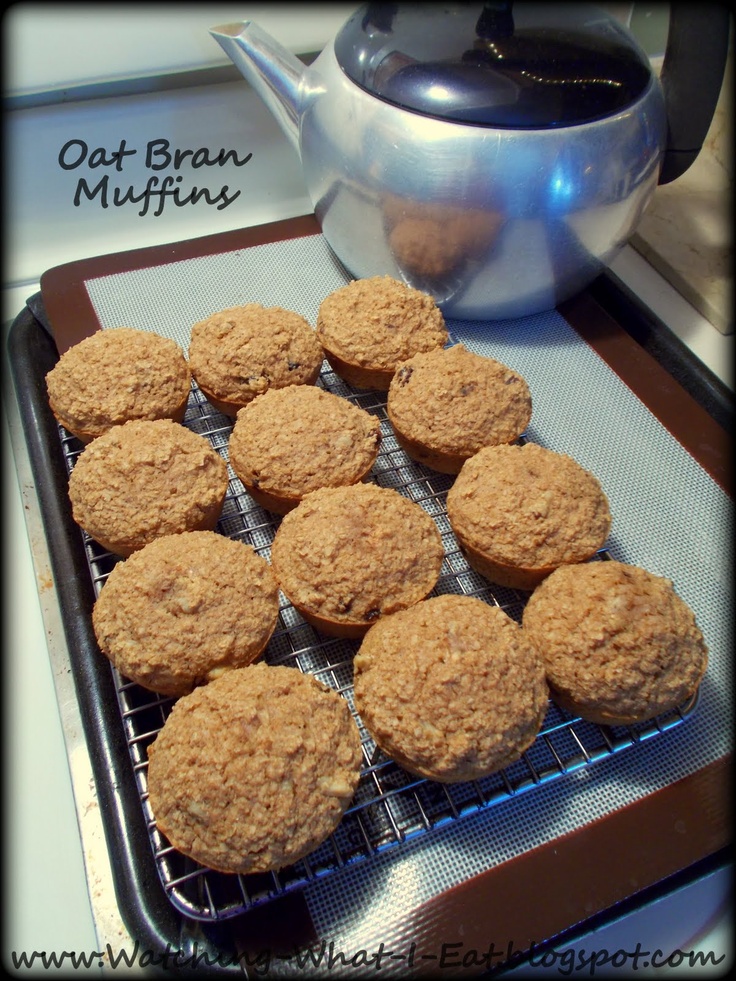 oat bran muffins cooling on a rack