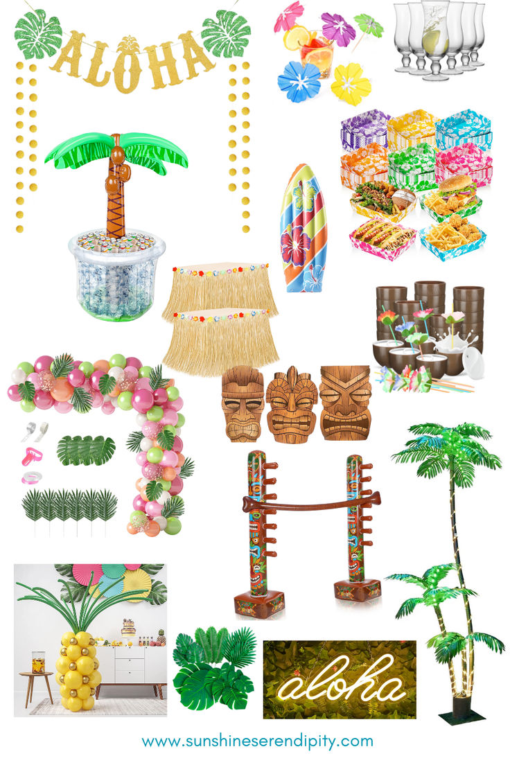 Get ready to hula with the best Luau Party Decor! From tiki faces to light up palm trees, make your summer bash a hit with these Amazon finds.  #affiliate #summerparty #luau #luauparty #summerparty #partythemes Beach Pool Party Decorations, Hawaii Party Decor, Hawaii Theme Pool Party, Tiki Party Decorations Diy, Birthday Party Hawaiian Theme, Hawaii Pool Party Ideas, Luau Bachelorette Party Ideas, Diy Tropical Party Decorations, Diy Hawaiian Party Decorations