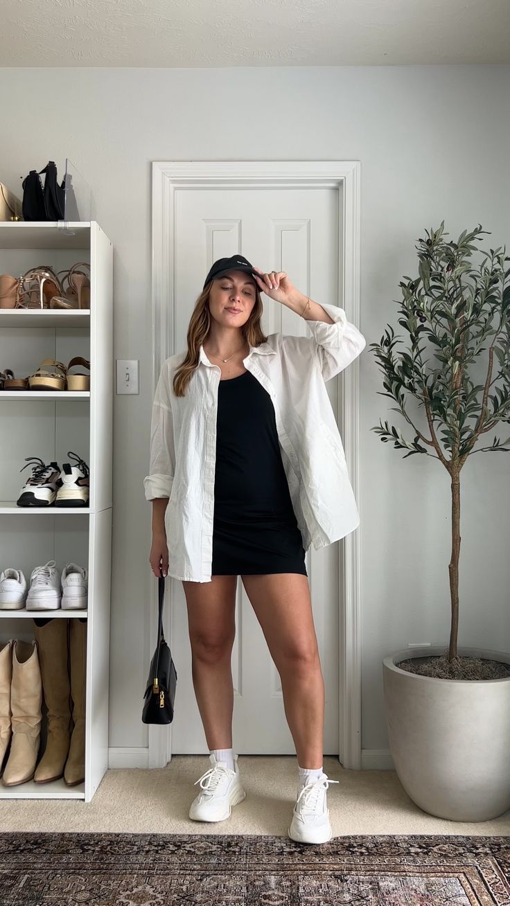 Women's Tennis Dress, Workout Golf ��… curated on LTK Tennis Dress Outfit With Jacket, Casual Summer Outfits Tennis Shoes, Athletic Dress Outfit Spring, Styling Active Dress, Tennis Dress Outfit Fashion Casual, Align Dress Outfit, Athletic Travel Outfit, Tennis Date Outfit, Active Wear Dress Outfit