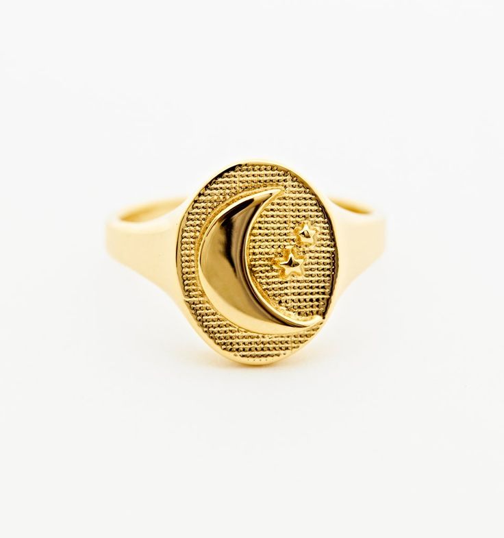 Moon Ring – Rellery Adjustable Crescent Moon Phase Ring, Mystical Si Clarity Ring, Celestial Oval Moon Phase Jewelry, Mystical Jewelry Ring With Si Clarity, Adjustable Moon Shaped Promise Ring, Mystical Yellow Gold Ring Jewelry, Mystical Yellow Gold Ring, Vintage Crescent Jewelry With Sun And Moon Design, Vintage Sun And Moon Crescent Jewelry