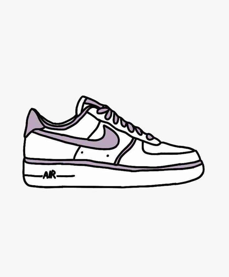 ArtCreations By Nini 🖌 • Air Force 1 Custom Digital 🖥🎨 Sneaker Drawing, Nike Drawing, Jordan Painting, Sneakers Drawing, Preppy Stickers, Indie Drawings, Sneaker Art, Drawing Simple, Shoes Drawing