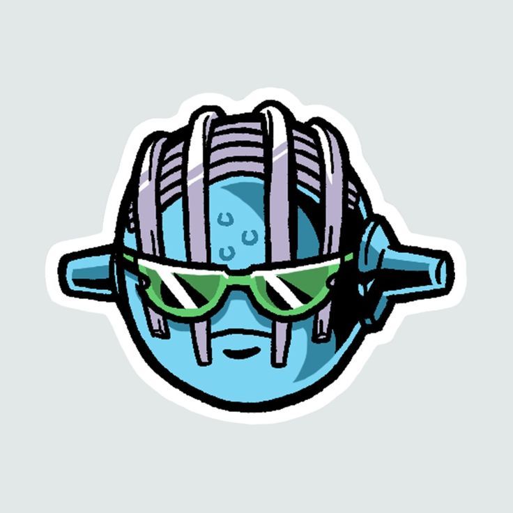 a helmet with goggles and sunglasses on it's face is seen in this sticker