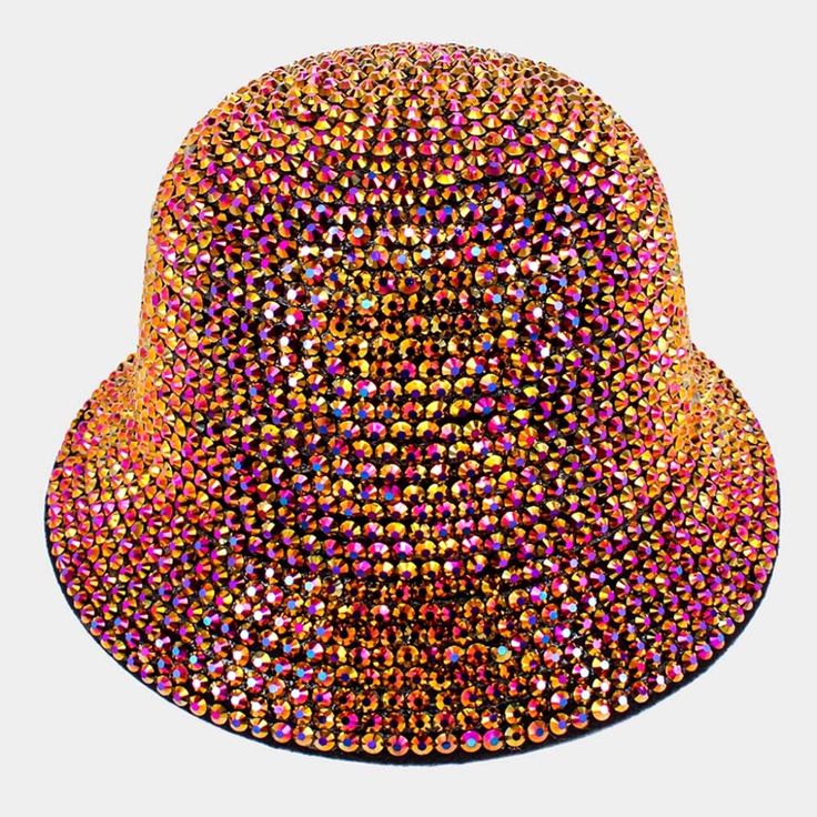 Brown Bling Bucket Hat Crown Circumference : 23" Crown Height : 3.5" Brim Height : 2.25" Material : 100% Polyester Brown Rhinestone Hat, Usher Suits, Bling Hat, Mini Hats, Fancy Suit, Wedding Fascinators, Brim Hat, Fit N Flare Dress, Wedding Hair Accessories