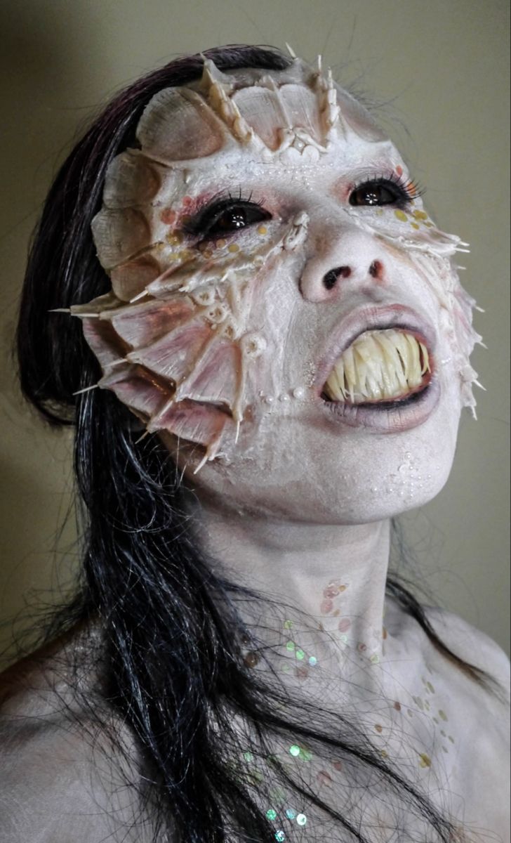 Horror Mermaid, Body Horror, Make Up Tutorials, Best Drugstore Makeup, Special Fx Makeup, Swag Makeup, School Makeup, Mermaid Makeup, Fx Makeup