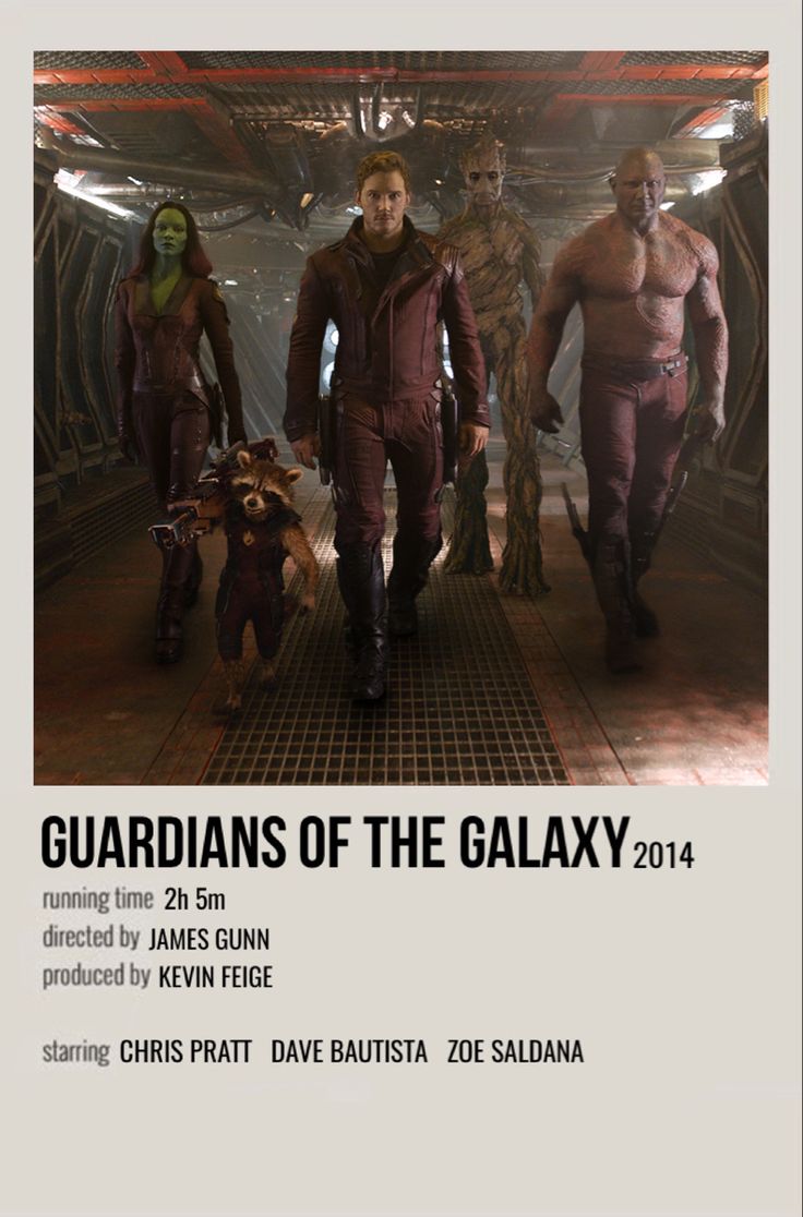 the poster for the movie's upcoming film, guardianss of the galaxy