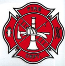 a fire department emblem on a white background