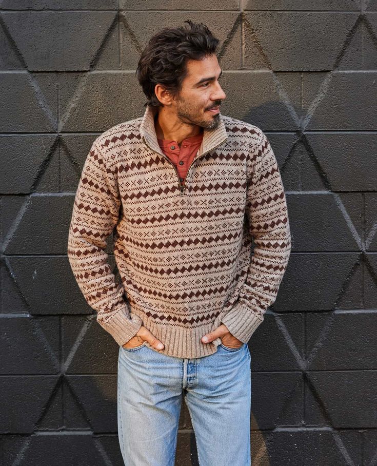 The best sweaters are the ones that look like they came from grandpa’s cabin back in the day. Made with non-mulesed Donegal yarn, vintage texture meets modern sustainability for the best of both worlds. DetailsFit: Standard fit, stand collar with 1/4 zip, 26.5" lengthFeel: Soft and warm heritage-inspired yarn made from non-mulesed Donegal woolFeatures: Inherent odor control, jersey or jacquard stitch, and rib collar, cuffs, and hemFabric & CareFabric Name: Wilde Donegal80% Wool Non-Mulesed, 20% Best Sweaters, 1/4 Zip Sweater, Mens Sleeve, Honey Brown, Vintage Texture, Best Of Both Worlds, Cool Sweaters, Fabric Names, Zip Sweater