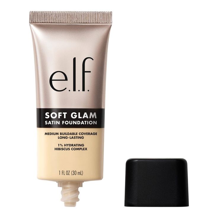 Hit that dreamy sweet spot between full beat and barely there with e.l.f. Cosmetics’ long-wearing Soft Glam Satin Foundation. Infused with 1% Hydrating Hibiscus Complex, plus fruit extracts, this breathable liquid foundation won’t clog pores and feels as good as it looks—no caking or heaviness here, just smooth, satiny skin. Why you’ll love it: • Long-lasting foundation that delivers medium, buildable coverage and a satin finish • Breathable formula doesn’t look or feel cakey • Infused with 1% H Best Drugstore Foundation, Drugstore Concealer, Long Lasting Foundation, Date Night Makeup, Drugstore Foundation, How To Apply Foundation, Soft Glam, Matte Foundation, Best Foundation