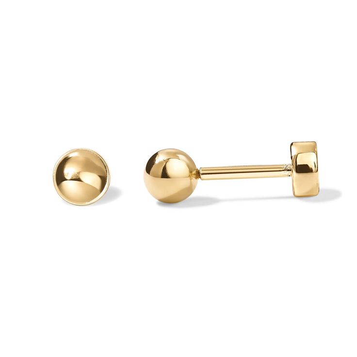 PRICES MAY VARY. These 2.5x2.5mm Micro Ball Flat Back Earrings are Plated in 14K Yellow Gold and are perfect to wear all day and all night! Please refer to instructional video for guidance. These small stud earrings are Crafted with a S925 post that screws into our flat back disc. ✦ 60-DAY GUARANTEE ✦ Your happiness is our number one priority. To ensure your complete satisfaction, we offer a hassle-free 60-Day money-back guarantee. To get in touch, email or chat with us - a member of our team wi Earring Stack, Helix Piercing Jewelry, Small Stud Earrings, Ball Stud Earrings, Flat Back Earrings, Womens Earrings Studs, Studded Flats, Cartilage Earring, Gold Jewelry Earrings