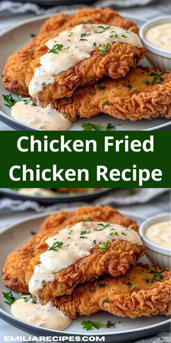 chicken fried with ranch sauce is served on a plate