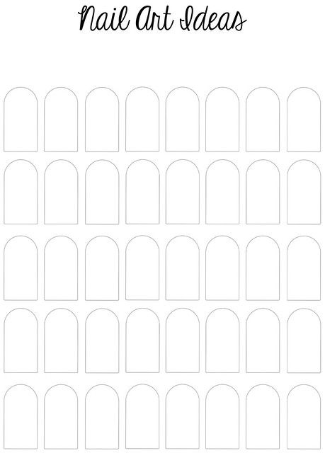 Printable Nail Art Template | Sarah | Flickr Printable Nail Art Templates, Printable Nail Art Practice Sheet, Printable Nail Art, Nail Tech School, Nail Art Stencils, Nail Courses, Nail Stencils, Nail Drawing, Nail Stickers Decals