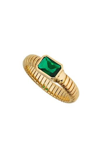 A flexible band offers the perfect fit on this dazzling, hand-polished ring centered with a bezel-set cubic zirconia. Goldtone plate or rhodium plate/cubic zirconia Imported Pointer Finger Ring, Gold And Emerald, Finger Ring, Ring Finger, Womens Jewelry Rings, Bezel Setting, Rhodium Plated, Cubic Zirconia, Emerald