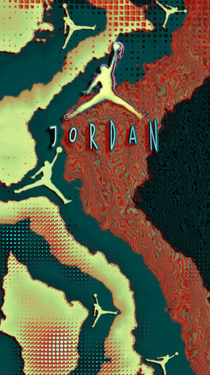 the jordan logo is shown on an abstract background