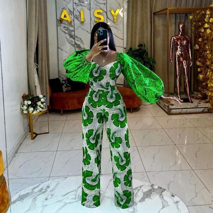 Ankara Trouser and Top Style Jumpsuit Ankara Designs, African Jumpsuit Outfits Ankara, Ankara Palazzo Jumpsuit Outfit Classy, Style By Aisy, Ankara Dress Styles Jumpsuits, Ankara Styles For Graduation, Modern Ankara Styles For Women, Palazzo Jumpsuit Outfit Ankara, Jumpsuit Styles Ankara