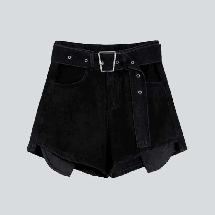 Bring out the urbane-inspired look of your summer wardrobe with our 2023 Summer Collection Inside Out Pocket Denim Shorts! With a high-waisted silhouette. wide-leg cut. and rock-washed finish. it's the perfect combination of couture trend and vintage charm. Plus. the front zipper and button closure ensures a snug. secure shape.Make a Statement Street Style: Show off your laid-back-inspired mode with these chic denim shorts. perfect for any season. Wide-Leg Cut: Flaunt a high-waisted silhouette. Trendy Cutoff Shorts With Belt Loops, Edgy High Waist Jean Shorts With Belt Loops, Chic Wide Leg Shorts With Belt Loops, Washed Black Shorts With Belt Loops, Washed Black Belt Loops Shorts, Trendy High Rise Shorts With Pockets, Black Wide Leg Jean Shorts With Pockets, Edgy Shorts With Pockets For Spring, High Waist Shorts For Summer Streetwear