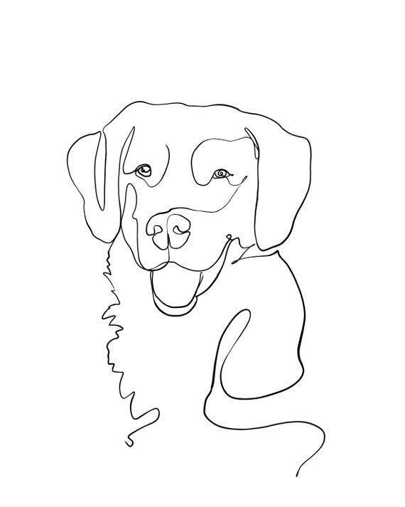 a black and white drawing of a dog