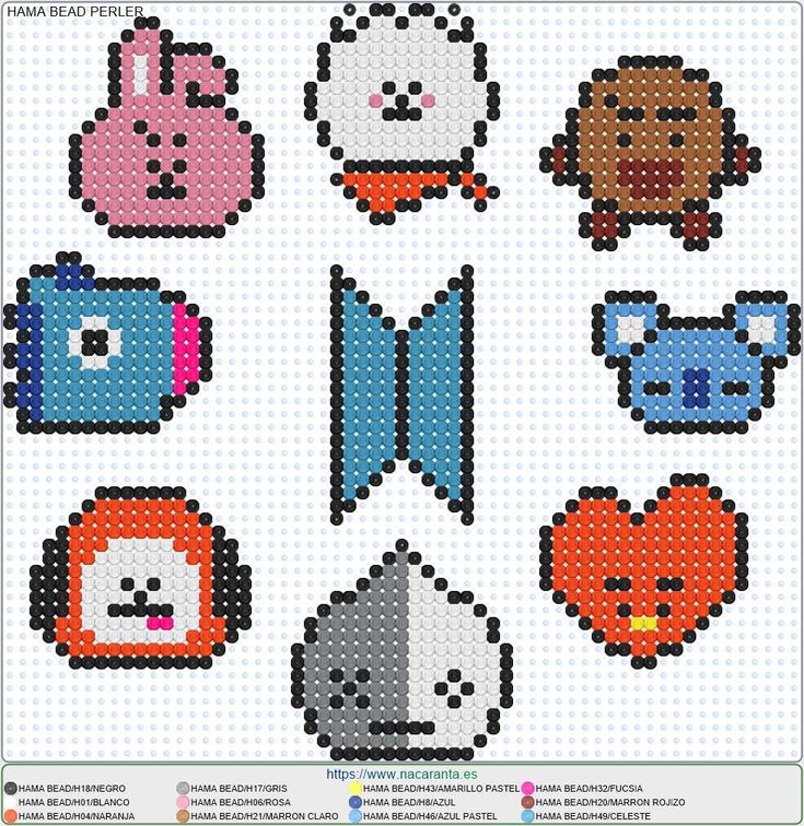 cross stitch pattern with different types of animals and cats on it's side, including one