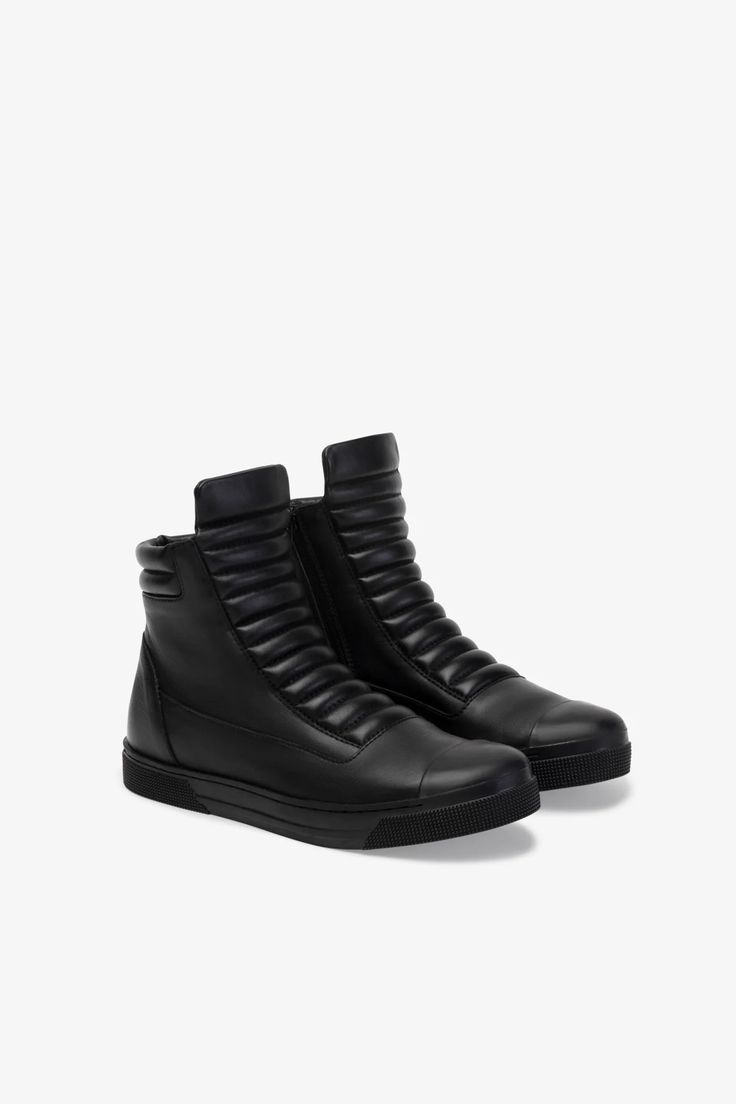 Journey Sneaker Boots – Marcella Journey Boots, All Black Everything, Kinds Of Shoes, New Journey, Our Journey, The A Team, Black 7, Boots Shoes, Italian Leather