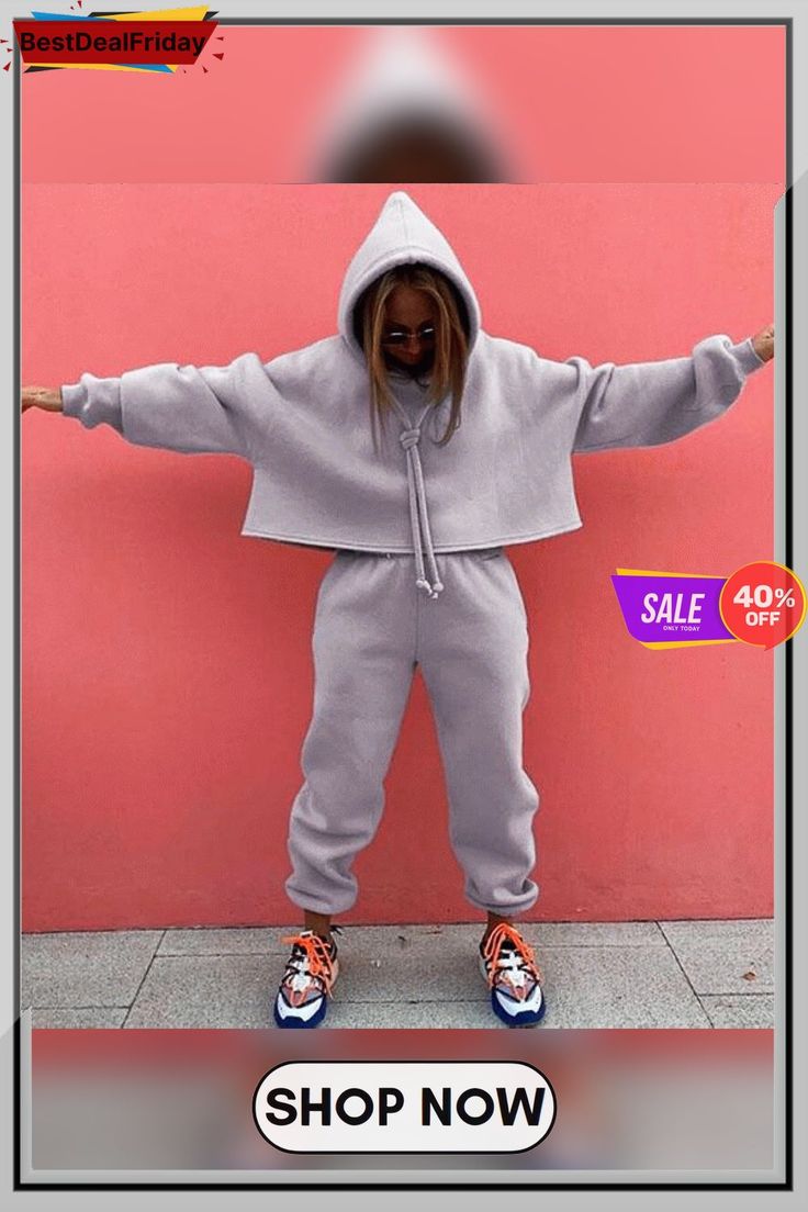 Women Tracksuits 2 Pieces Sets Casual Long Sleeve Hooded Sweatshirt Outfit Hooded Sweatshirt Outfit, Sweatshirt Outfit, Loungewear Women, Tracksuit Women, Casual Sets, Casual Hoodie, Two Piece Sets, Sweater Accessories, Pullover Styling