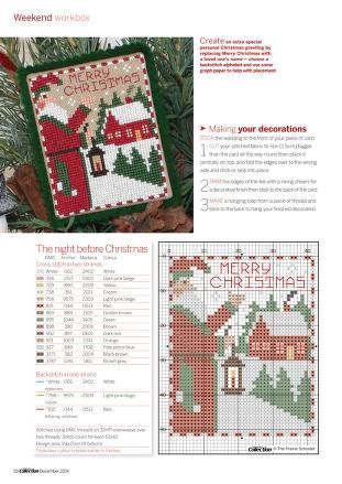 a cross stitch pattern for a christmas ornament