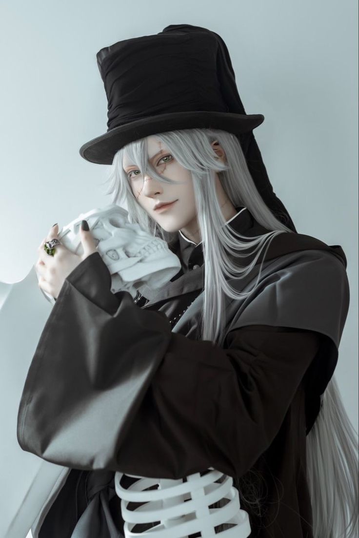 Undertaker Costume, Undertaker Cosplay, Vampire Knight Cosplay, Black Butler Undertaker, Black Butler Funny, Black Butler Cosplay, Black Butler Characters, Black Butler 3, Cosplay Boy