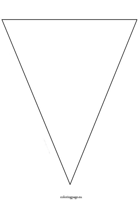 a triangle that has been cut out to make it look like an upside down triangle