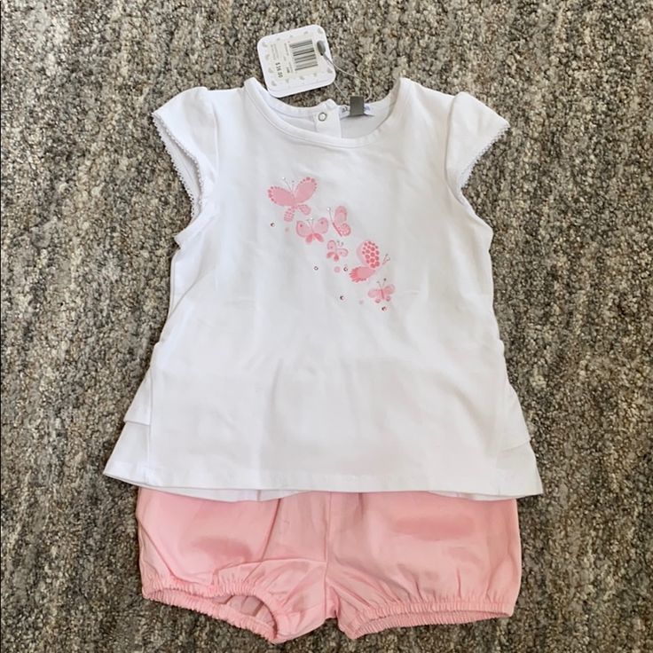 Absorba Girls Outfit. Never Worn. New With Tags. Spring White Playwear For Babies, White Playwear Sets For Spring, White Playtime Sets For Spring, Future Kids, Future Baby, Baby Sets, Matching Sets, To My Daughter