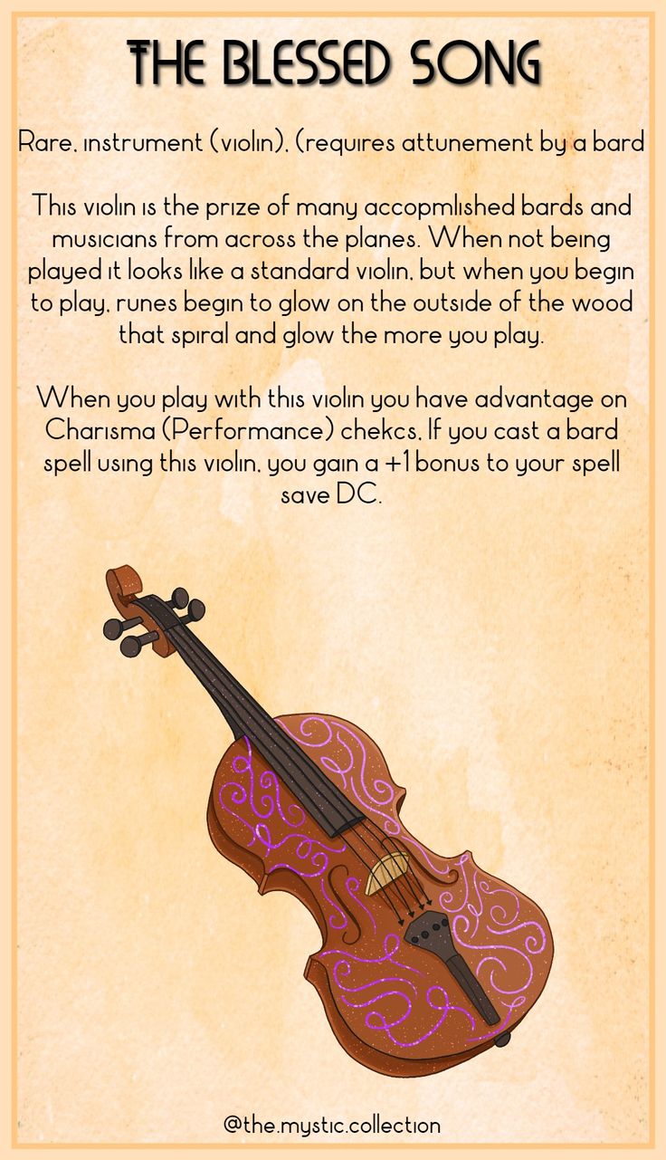 an image of a violin with the words, the blessing song