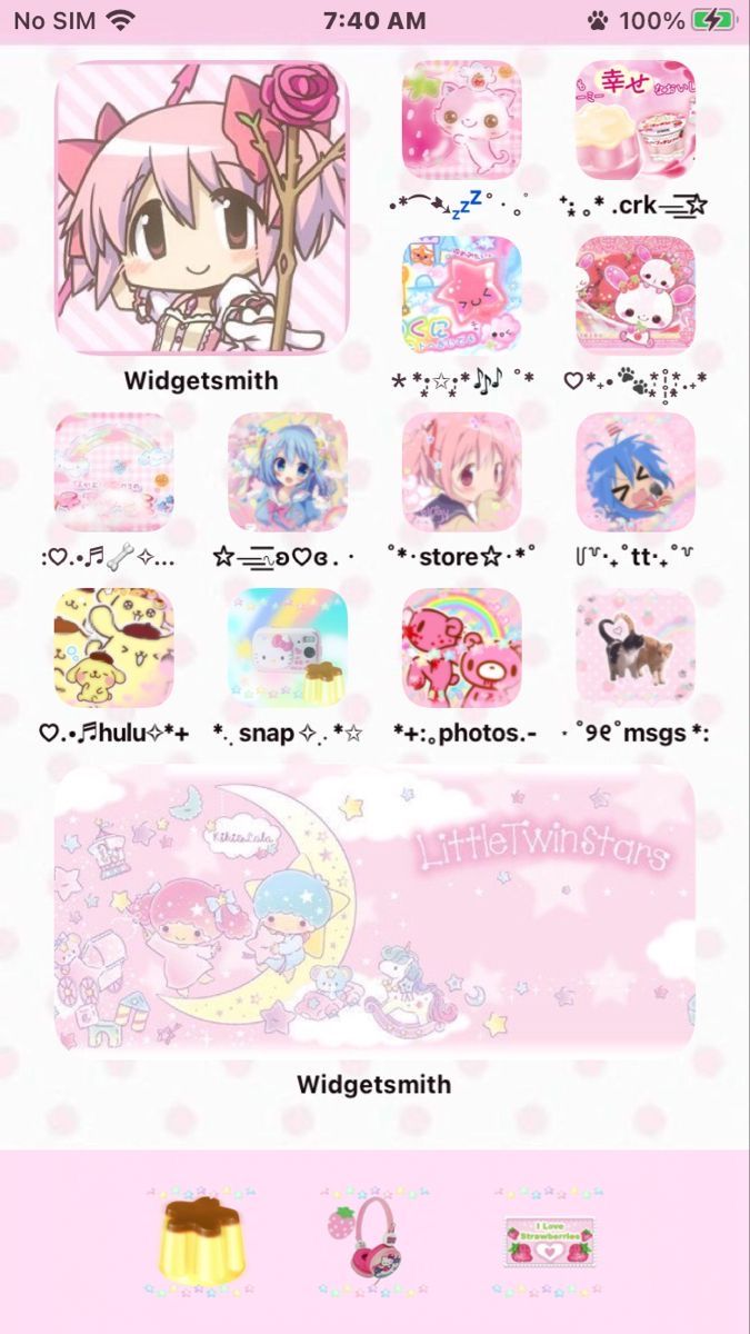 a pink background with various stickers on it