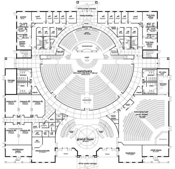 the floor plan for an auditorium