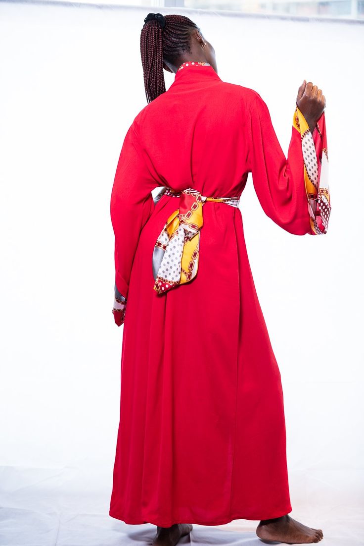 maxi kimono dress Red Wrap Kimono For Spring, Red Long Sleeve Spring Robe, Red Robe With Kimono Sleeves For Spring, Red Maxi Dress With Kimono Sleeves, Cotton Kimono, Long Kimono, Dressing Gown, Tall Women, Silhouette Cut