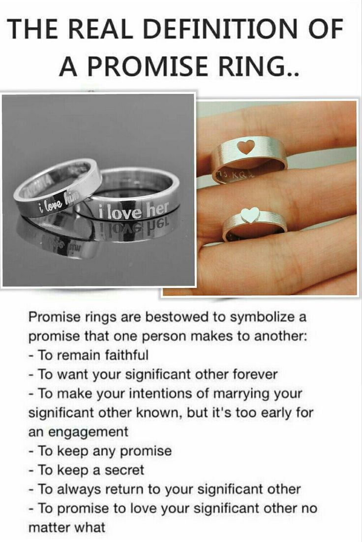 the real definition of a promise ring is shown in this ad for jewelry and watches