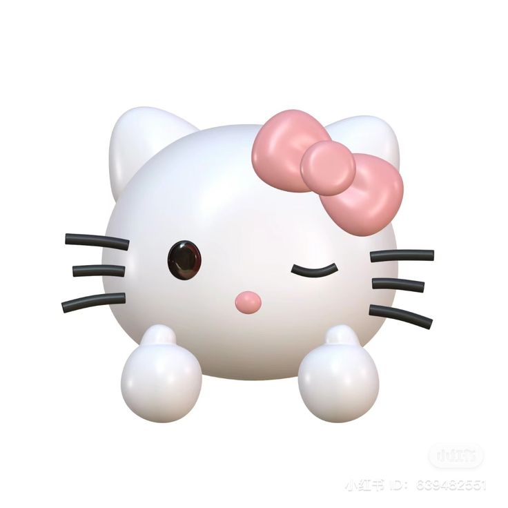 an inflatable hello kitty is laying down