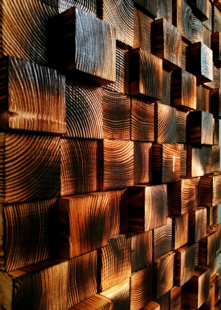 the wood is made up of many different shapes and sizes