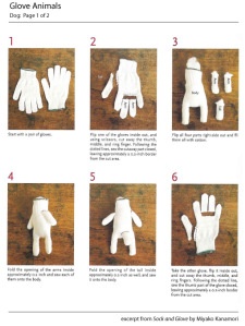 instructions on how to make paper gloves