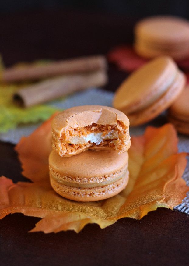 two cookies are stacked on top of each other