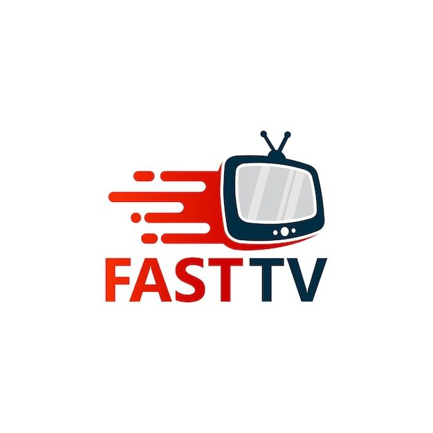 the logo for fast tv is shown