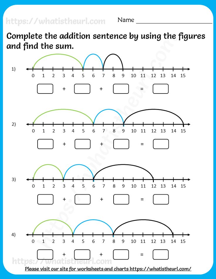 worksheet for adding and subming numbers to the same number line with pictures