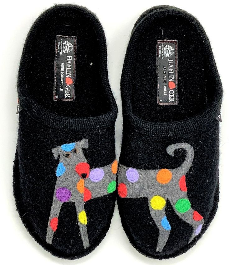 From HAFLINGER&#x2C; the Jack Dog Appliqued Wool Mule Slippers feature:Soft&#x2C; boiled-wool upper massages the foot for all-day comfortArtisan dotted dog appliqueSlip-on constructionWool liningLatex coated felt wool outsole is both comfortable and flexibleGrip dots on the sole help you keep your footingFlat heelImported. Slippers Aesthetic, Felt Wool, The Jack, Boiled Wool, Walk By Faith, Slipper Shoes, Soft And Gentle, Cute Fits, On Shoes