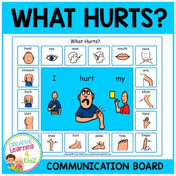 What Hurts Communication Board Visual by Creative Learning 4 Kidz | Teachers Pay Teachers Nursing Communication, Pecs Communication, Memory Strategies, Communication Boards, Augmentative Communication, Child Life Specialist, Speech Delay, Communication Board, Cue Cards