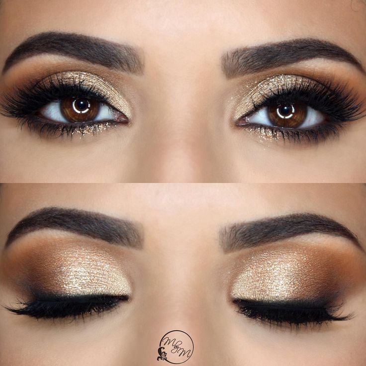 25 Stunning Looks All Brown-Eyed Girls Need to Try Bronze Eye Makeup, Wedding Eyes, Wedding Hairstyles And Makeup, Gold Makeup Looks, Wedding Eye Makeup, Glam Wedding Makeup, Wedding Makeup For Brown Eyes, Gold Eye Makeup, Formal Makeup