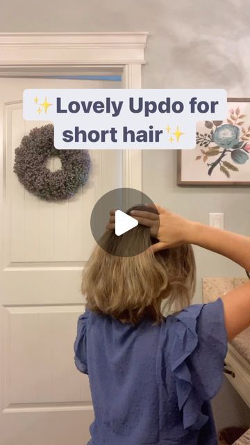 Short Hair Updo Easy, Updo For Short Hair, Short Hair Updo Tutorial, Sanggul Modern, Hair Rainbow, Hair Updos Tutorials, Short Hair Up, Women Braids, Gorgeous Hair Color