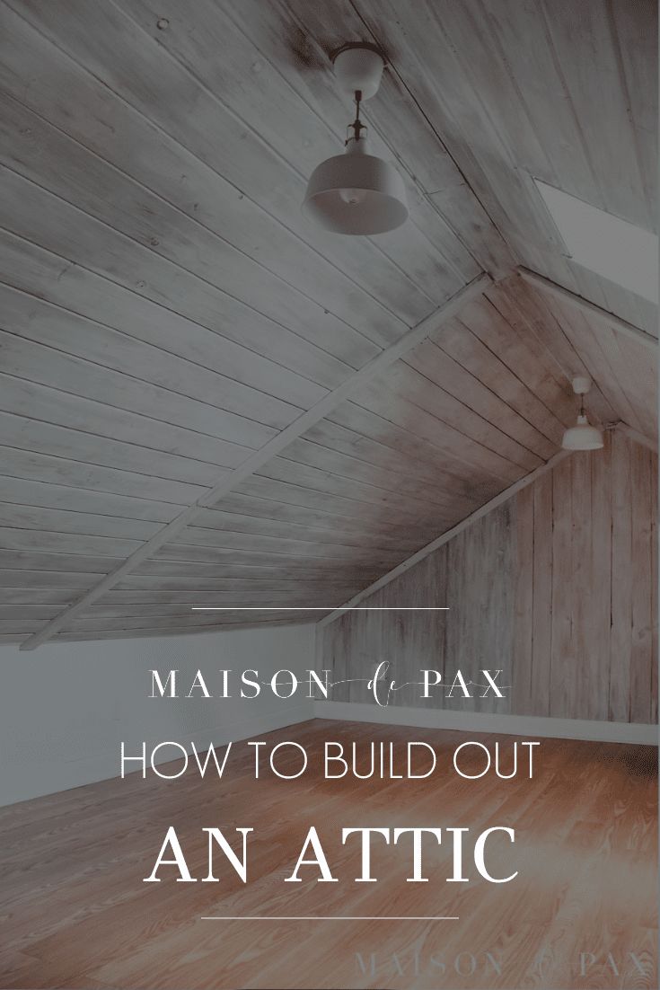 an attic with the words maison c pax how to build out an attic on it