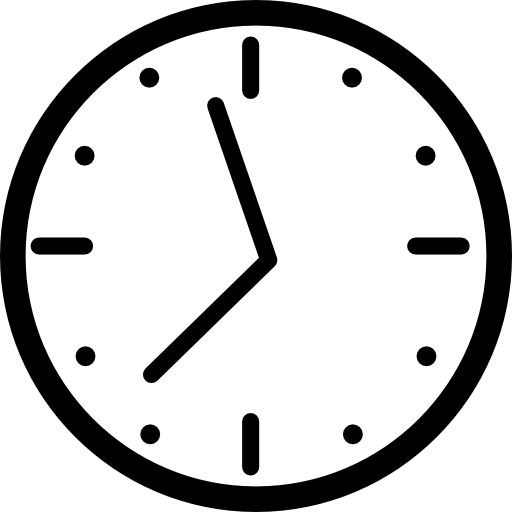 a black and white clock icon with the time is 11 00 pm on it's face